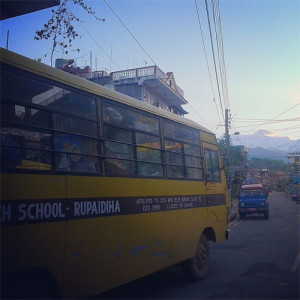 A school bus in Nepal